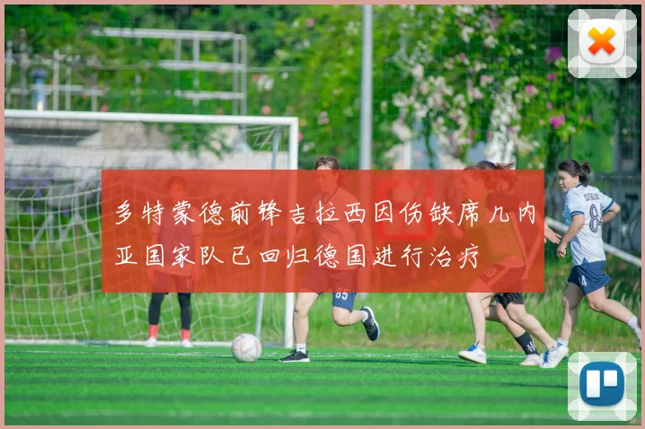 多特蒙德前锋吉拉西因伤缺席几内亚国家队已回归德国进行治疗